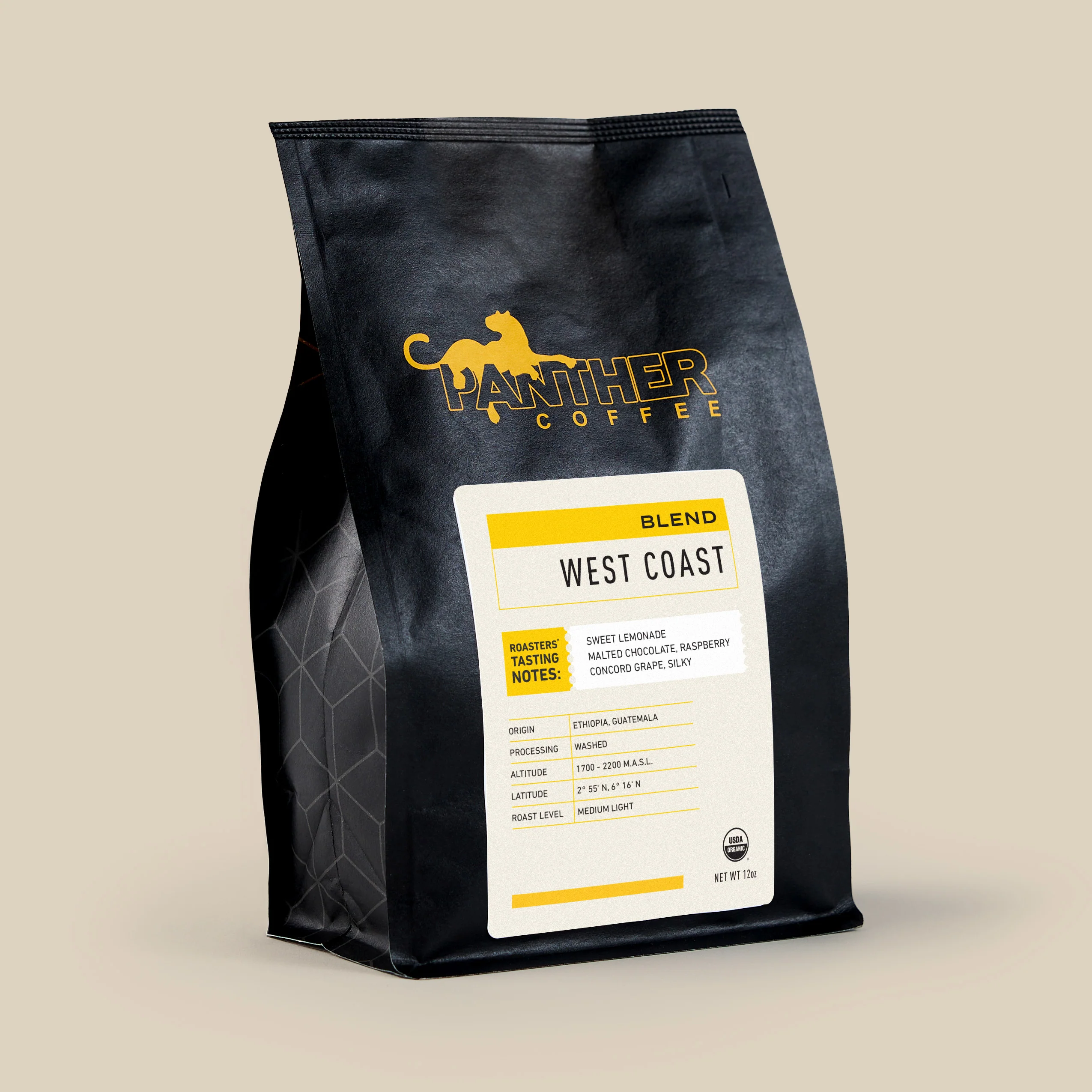 WEST COAST ESPRESSO - Panther Coffee Blend ··· (USDA ORGANIC) ···